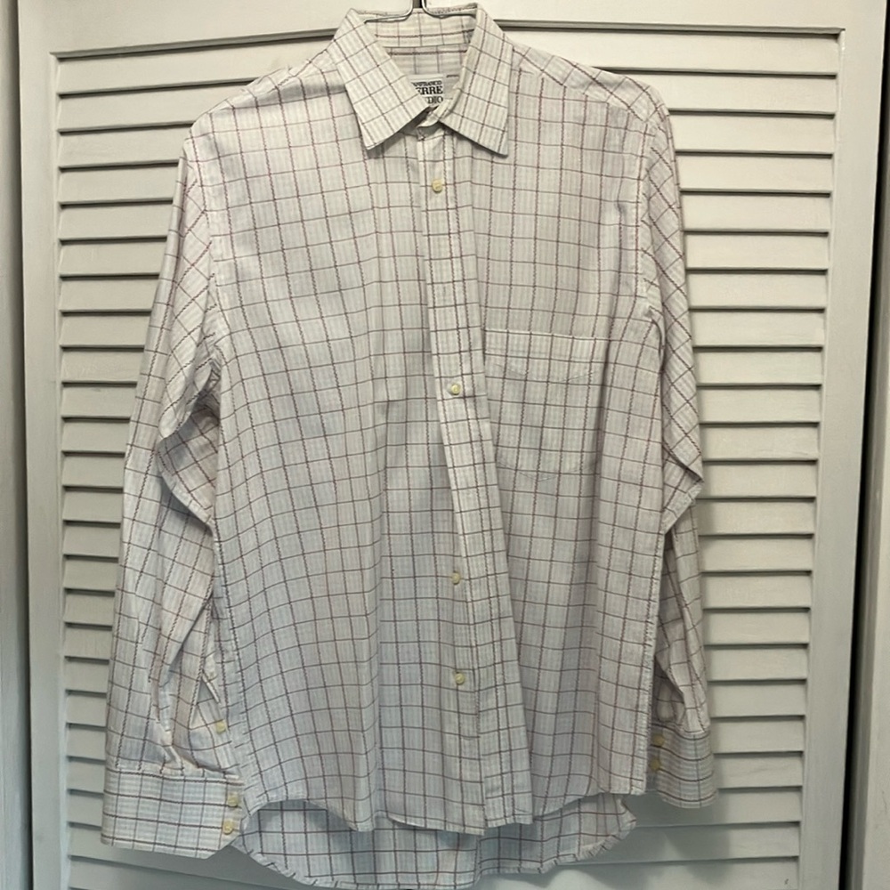 Gianfranco Ferre Studio Men's White Checkered Shirt